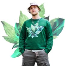 Load image into Gallery viewer, Green Roboflower Sweater Male Model Mockup