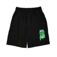 Load image into Gallery viewer, black Think Outside The jar shorts mockup