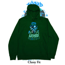 Load image into Gallery viewer, Green Mindliquid graphic hoodie classy fit mockup