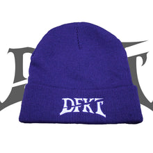 Load image into Gallery viewer, Purple DFKT logo beanie mockup