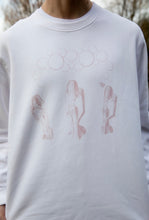 Load image into Gallery viewer, White Thinker Sweater graphic closeup
