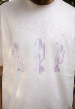 Load image into Gallery viewer, white Thinker t-shirt graphic closeup