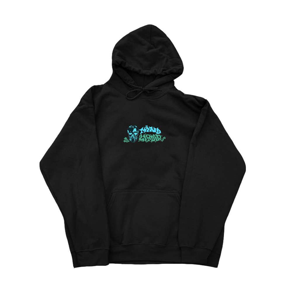 Black Mindliquid logo hoodie cozy fit mockup