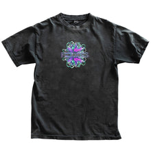 Load image into Gallery viewer, Black Roboflower v2 t-shirt mockup