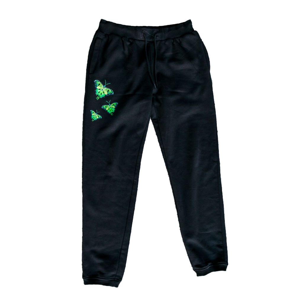 Black ripped sweatpants on sale