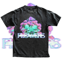 Load image into Gallery viewer, Black roboflower v3 t-shirt mockup