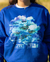 Load image into Gallery viewer, Blue Lifted Living Graphic Sweater Closeup