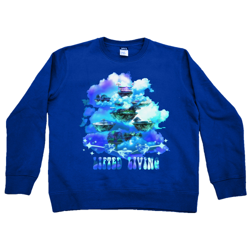 Blue Lifted Living Sweater Mockup