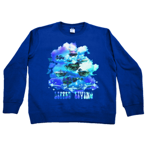 Blue Lifted Living Sweater Mockup