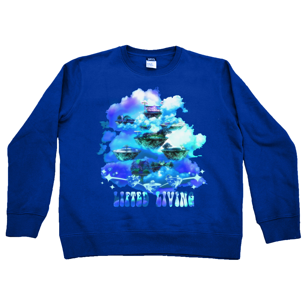 Blue Lifted Living Sweater Mockup