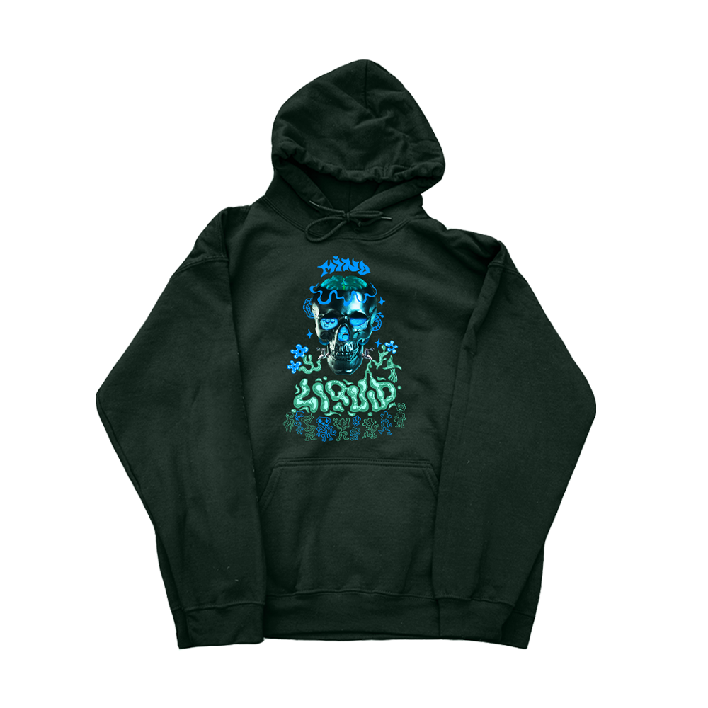 Green Mindliquid graphic hoodie cozy fit mockup