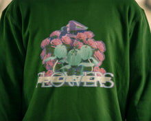 Load image into Gallery viewer, Green Roboflower v3 sweater graphic closeup