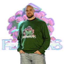 Load image into Gallery viewer, Green Roboflower v3 sweater male model mockup