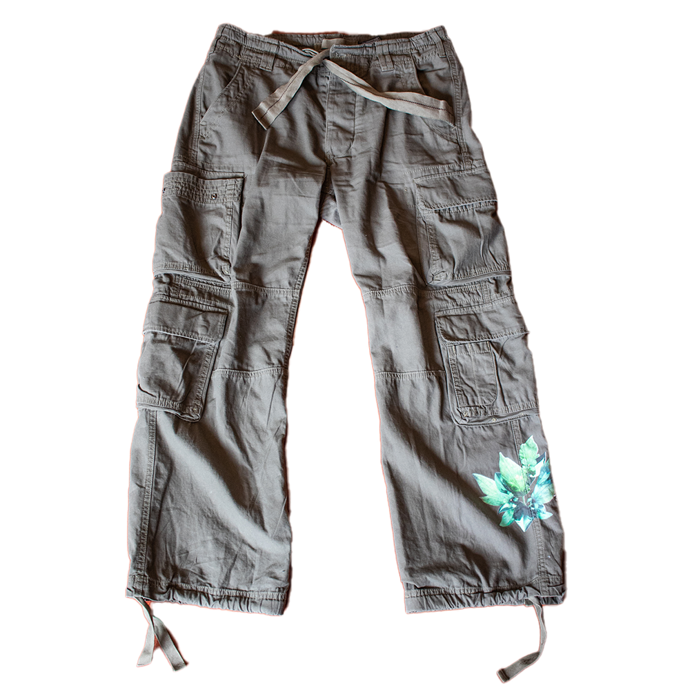 Green roboflower cargos mockup