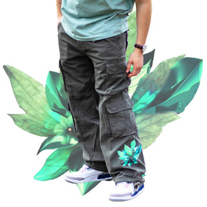 Green roboflower cargos model mockup