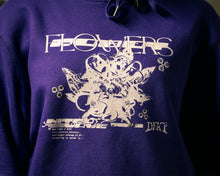Load image into Gallery viewer, MadVirgoxDFKT-147purple roboflower one color hoodie graphic closeup