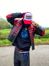 Load image into Gallery viewer, Man wearing streetwear outfit with Black Oversized Bubbles Hoodie