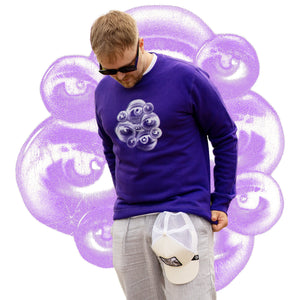 Purple Eye Bubbles Classy sweater model mockup