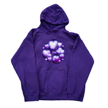 Load image into Gallery viewer, Purple Love Bubbles Hoodie cozy fit mockup