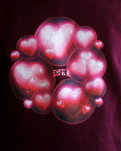 Load image into Gallery viewer, Red love bubbles valentines hoodie graphic hoodie