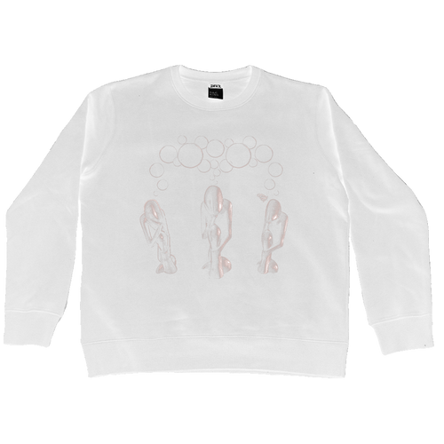 White Thinker Sweater classy fit mockup