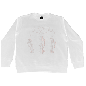 White Thinker Sweater classy fit mockup