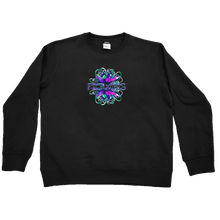 Load image into Gallery viewer, black Roboflower v2 sweater classy fit mockup