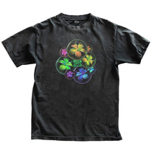 Load image into Gallery viewer, black rainbow bubbles t-shirt mockup