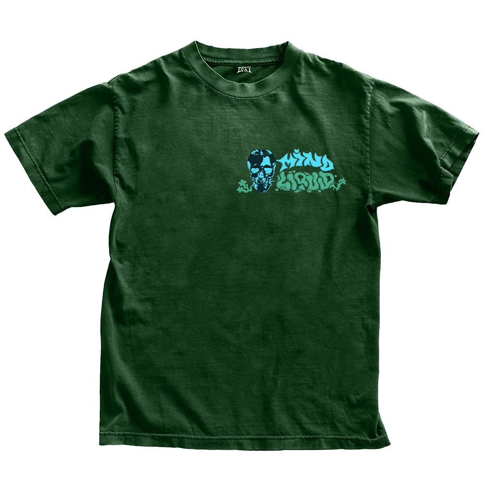 green mindliquid logo t-shirt mockup