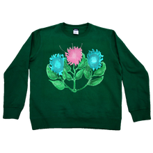 Load image into Gallery viewer, green misfit painted sweater classy fit mockup