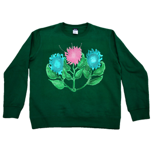 green misfit painted sweater classy fit mockup