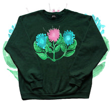 Load image into Gallery viewer, green misfit painted sweater cozy fit mockup