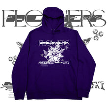 Load image into Gallery viewer, purple roboflower one color hoodie classy fit mockup