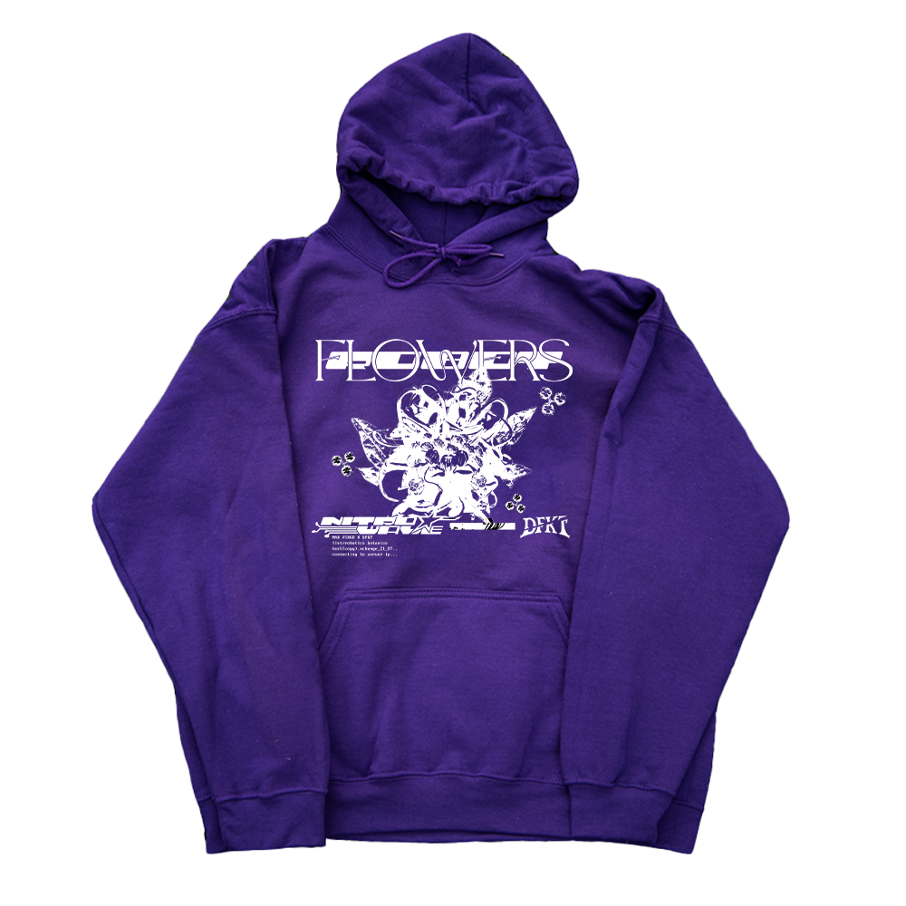 purple roboflower one color hoodie mockup