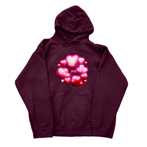 red love bubbles cozy fit mockup