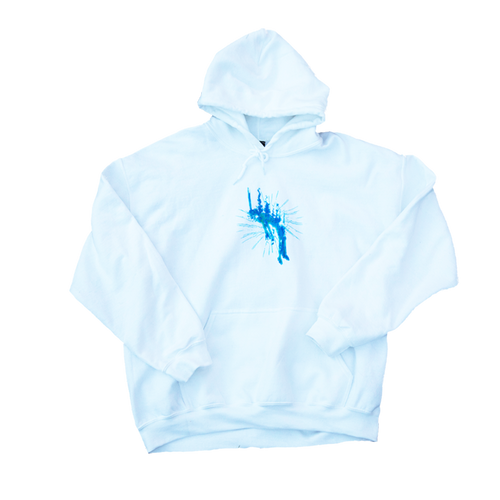 white Euphoria hoodie mockup