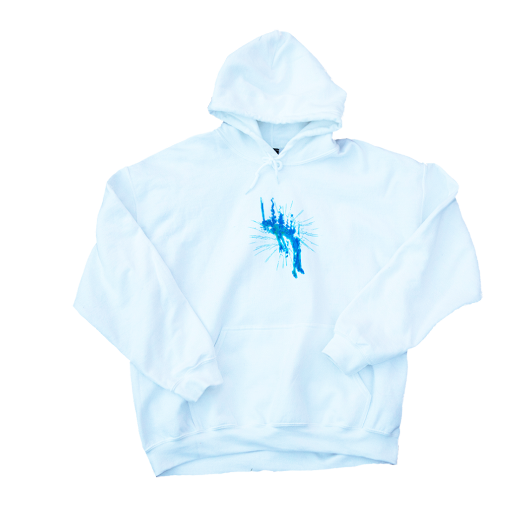 white Euphoria hoodie mockup