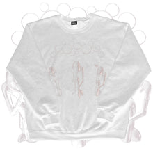 Load image into Gallery viewer, White Thinker Sweater cozy fit model mockup